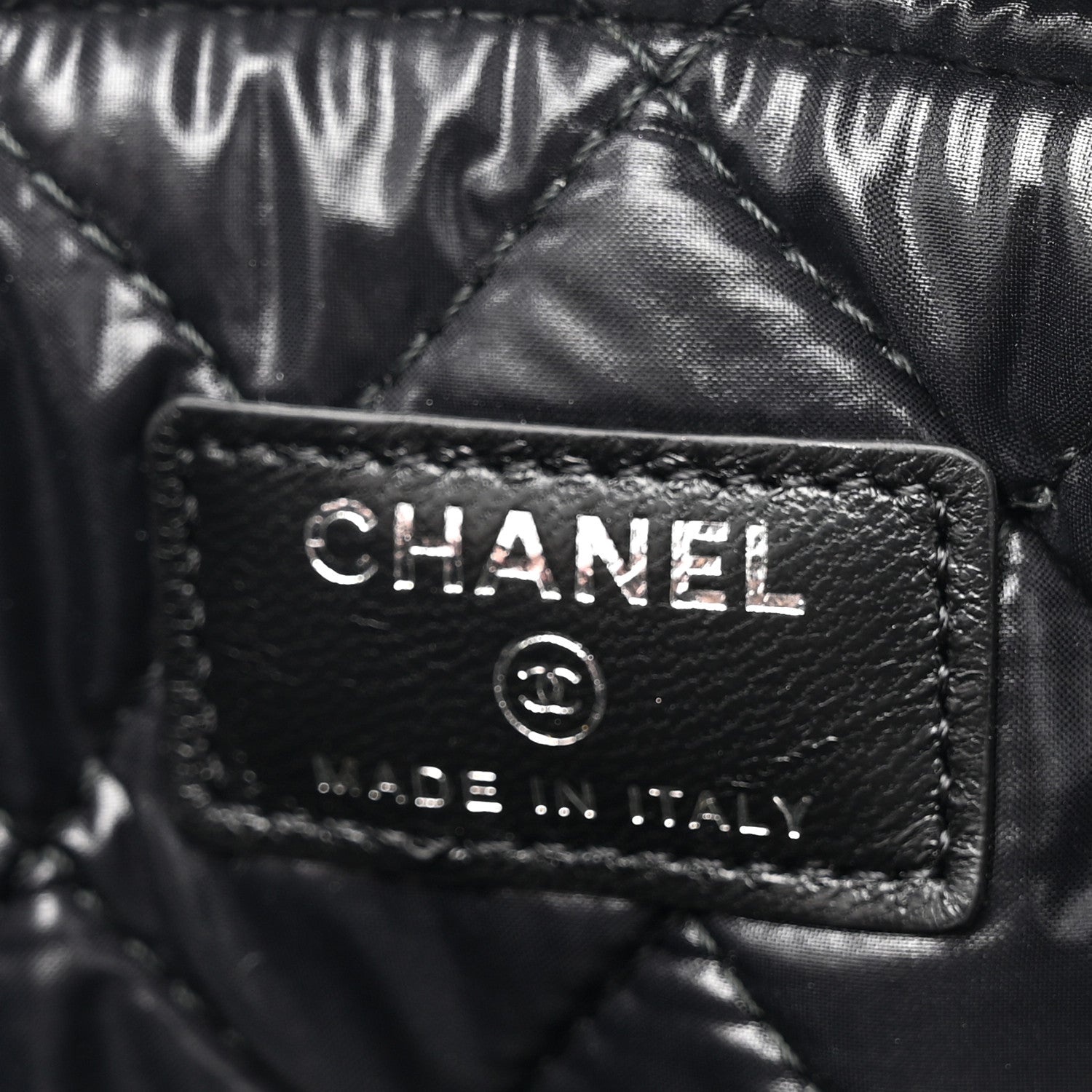 Chanel Patent Calfskin Quilted Large Cosmetic Case Black 6 of 8