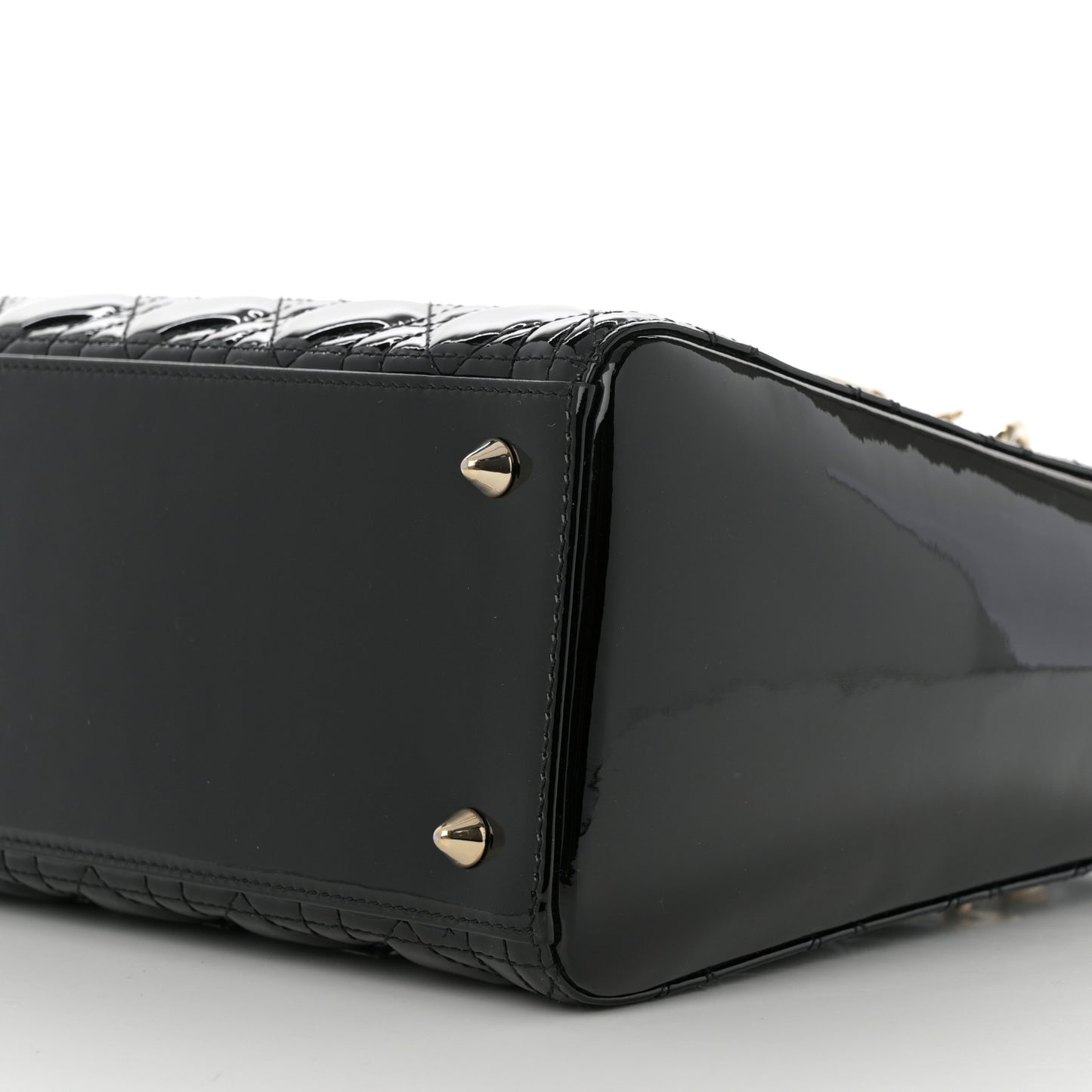 Patent Cannage Medium Lady Dior Black