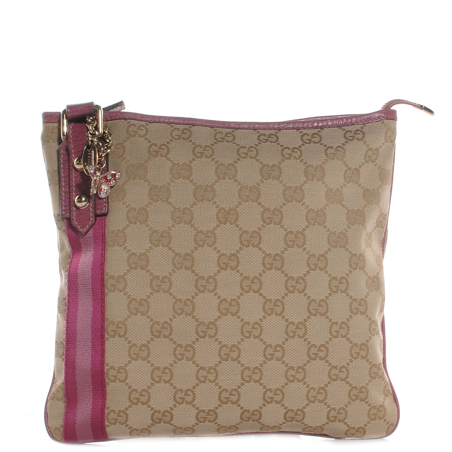 Monogram Web Jolicoeur Charms Messenger Pink Ebony