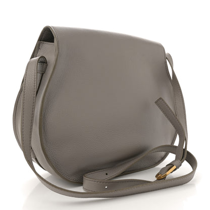 Chloe Grained Calfskin Medium Marcie Saddle Bag Cashmere Grey 2 of 13