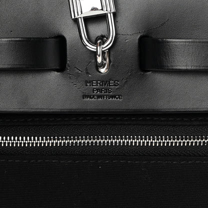 Hermes Military Toile Vache Hunter Herbag Zip 31 PM Black 7 of 17