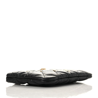 Chanel Aged Calfskin Quilted Small Lucky Charms Cosmetic Case Black 3 of 8
