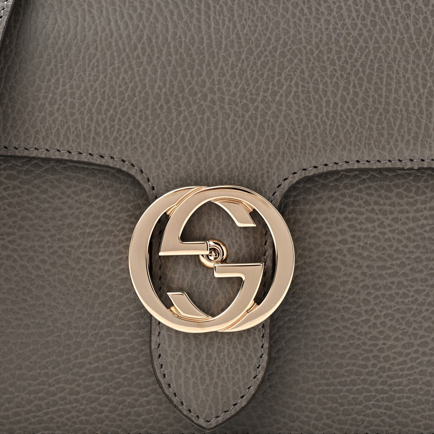 Gucci Dollar Calfskin Small Interlocking G Shoulder Bag Loess 8 of 10