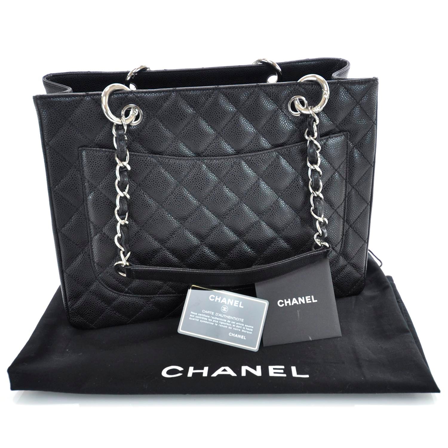 Chanel Caviar Quilted Grand Shopping Tote GST Black 10 of 10