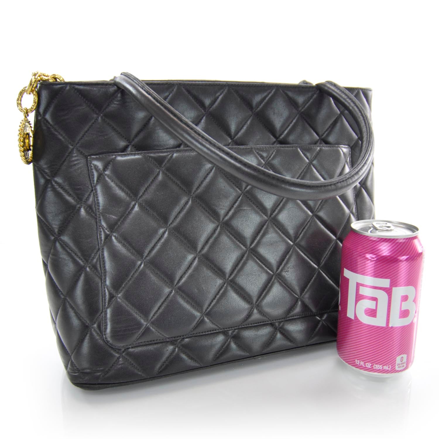 Chanel Lambskin Medallion Tote Black 3 of 8