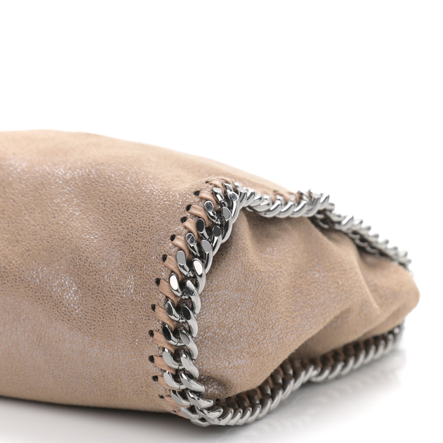 Shaggy Deer Mini Falabella Fold Over Tote Beige