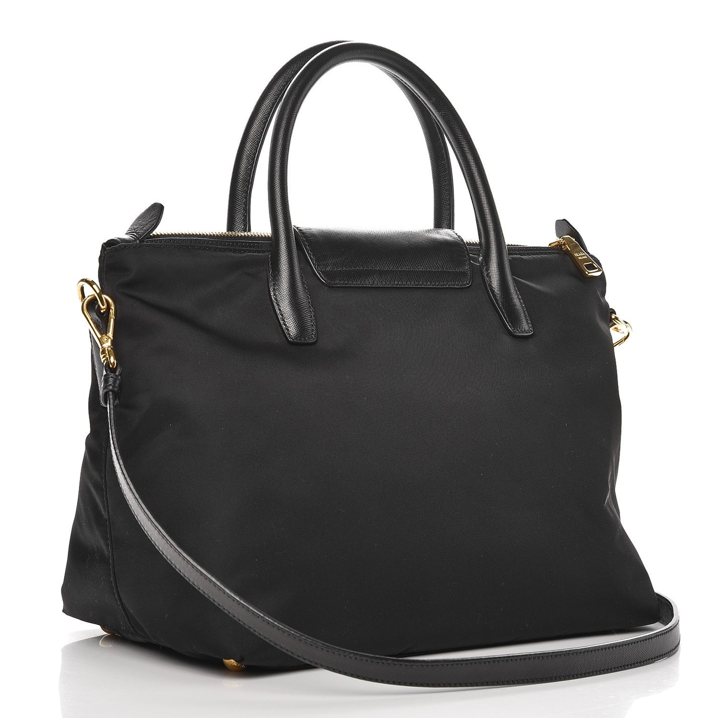 Saffiano Tessuto Nylon Tote Nero Black
