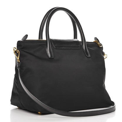 Prada Saffiano Tessuto Nylon Tote Nero Black 3 of 7