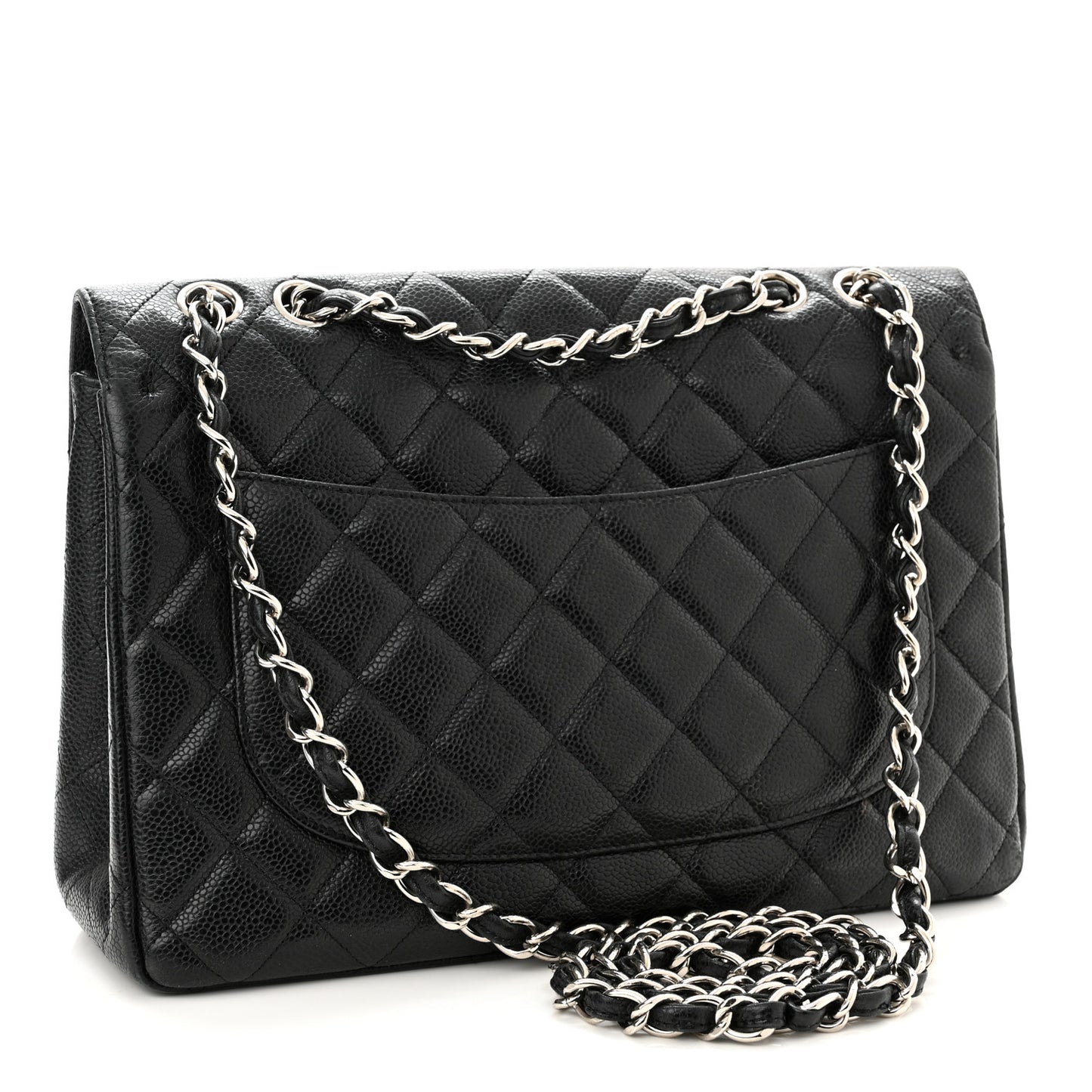 Caviar Quilted Jumbo Single Flap Black