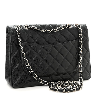 Chanel Caviar Quilted Jumbo Single Flap Black 3 of 13