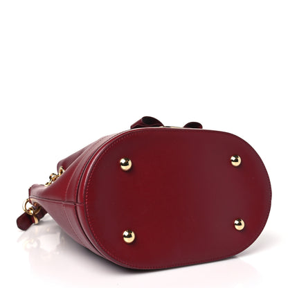 Salvatore Ferragamo Calfskin Bow Bucket Bag Red 4 of 9