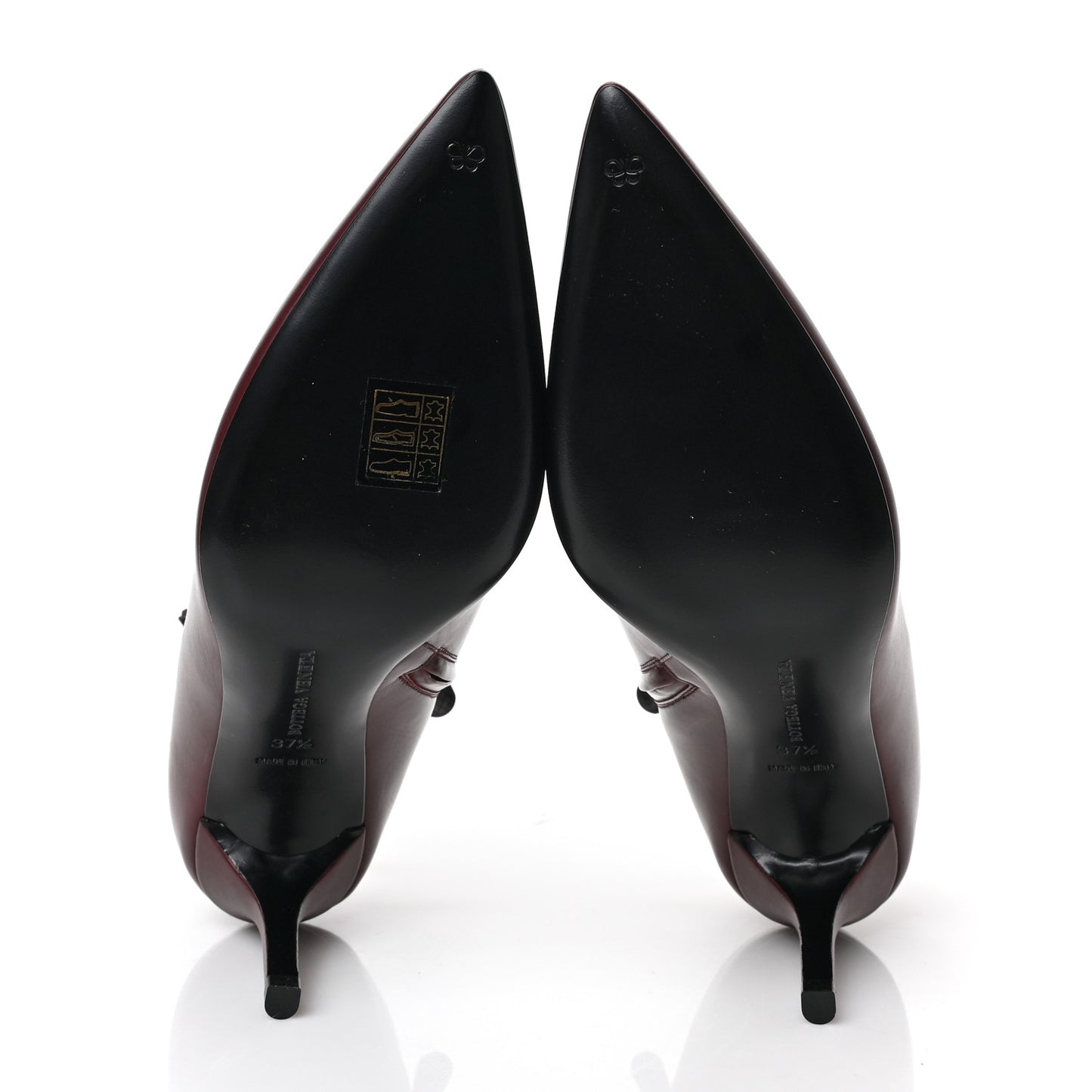 Gleam Calfskin Ankle Strap Mid Heel Booties 37.5 Barolo