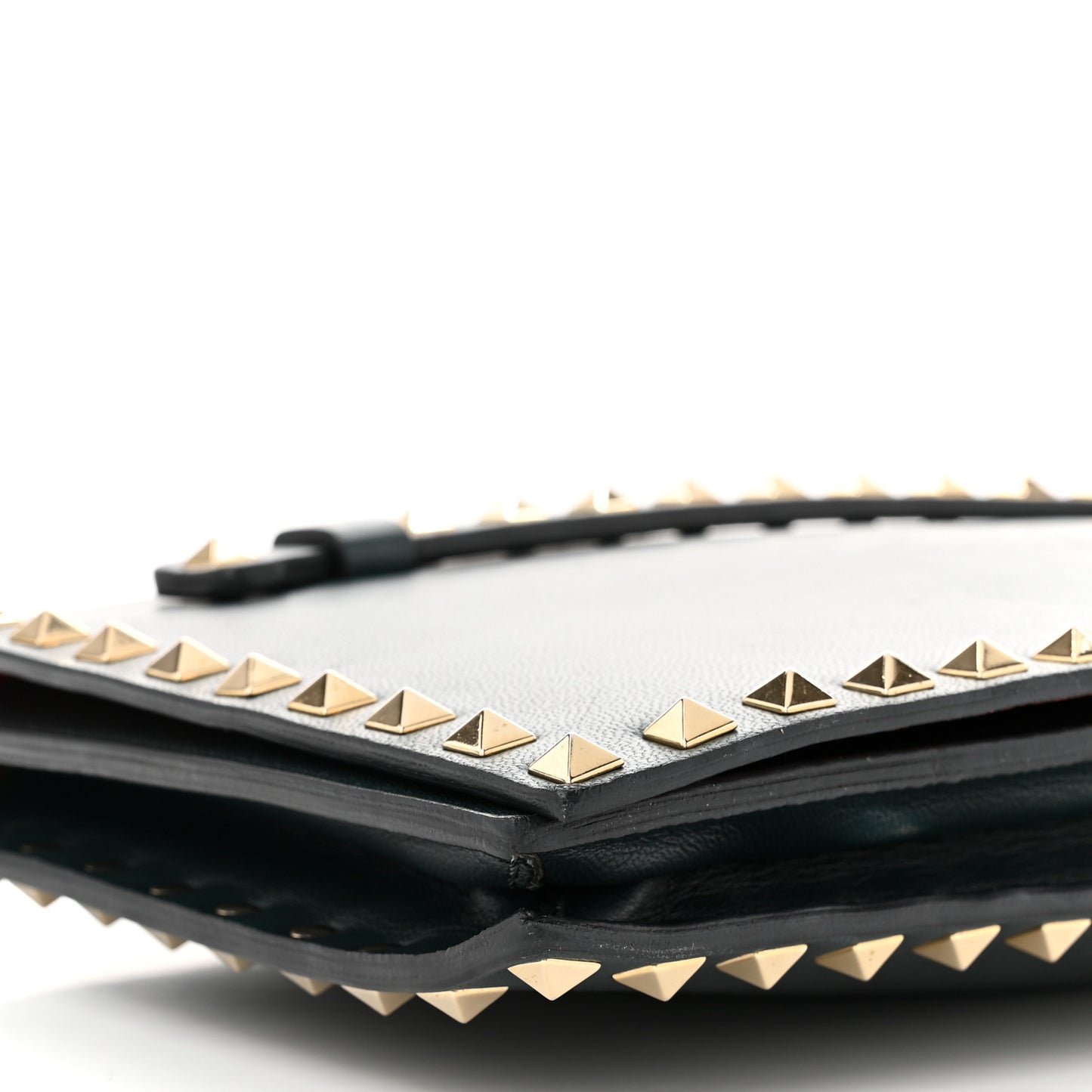 Nappa Rockstud Wristlet Clutch Jungle