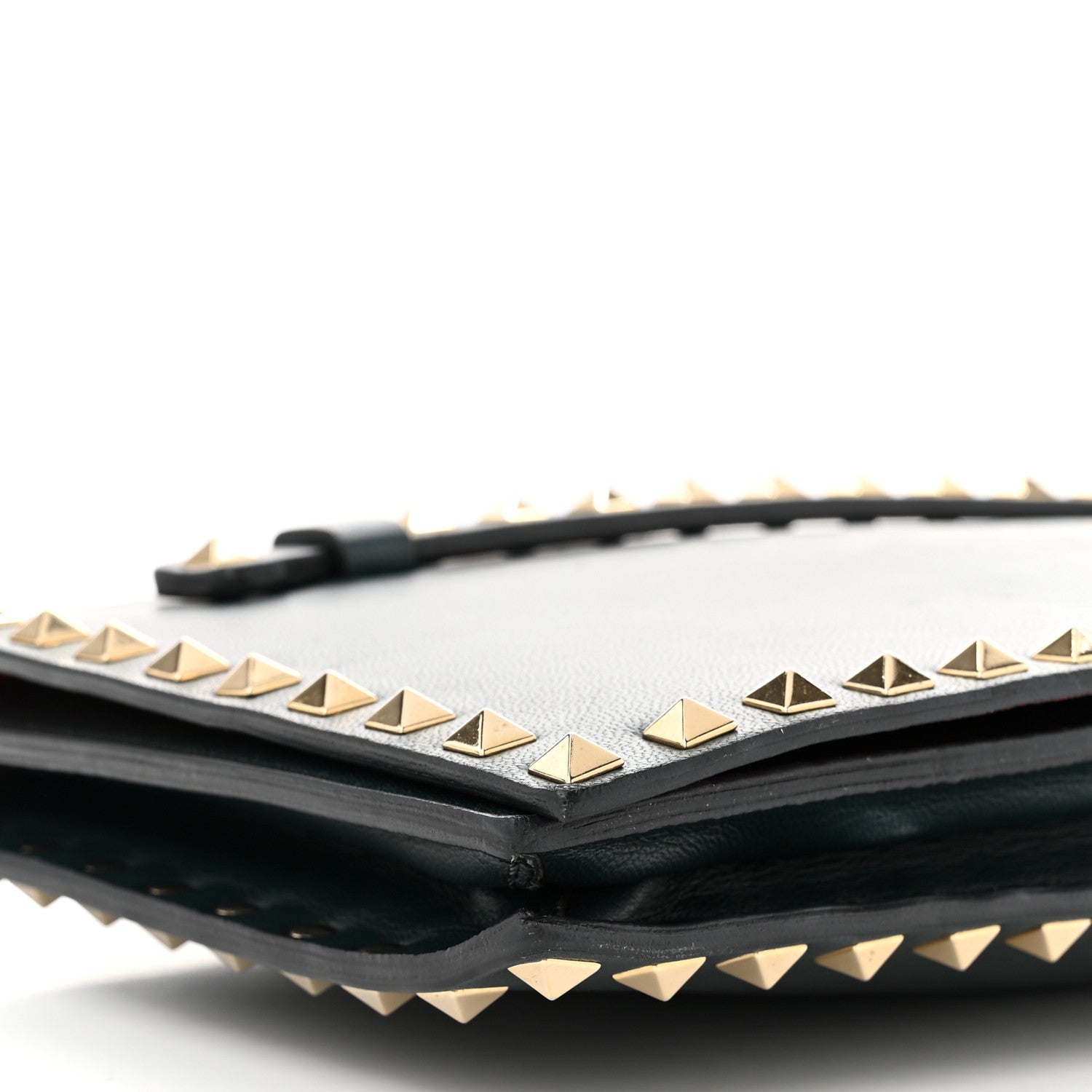 Valentino Garavani Nappa Rockstud Wristlet Clutch Jungle 9 of 10