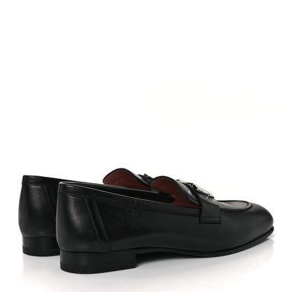Hermes Goatskin Womens Paris Loafers 35.5 Black 4 of 9