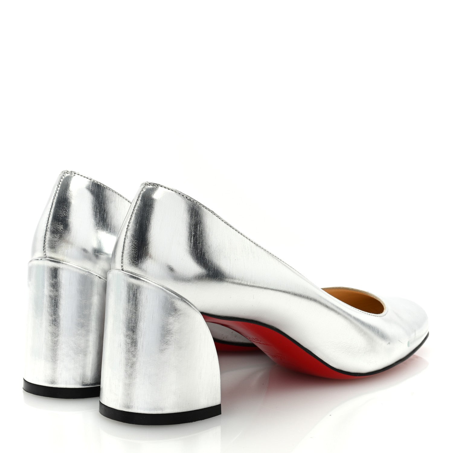 Christian Louboutin Metallic Calfskin Miss Sab 55 Pumps 37.5 Silver 4 of 8