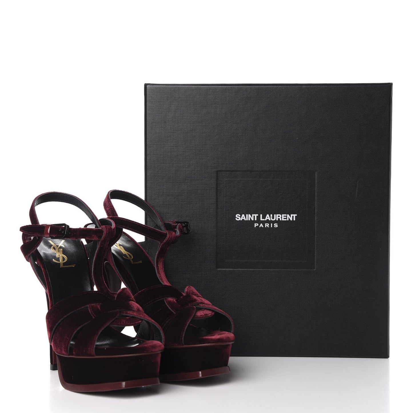 Velvet Tribute 105 Platform Sandals 38.5 Burgundy