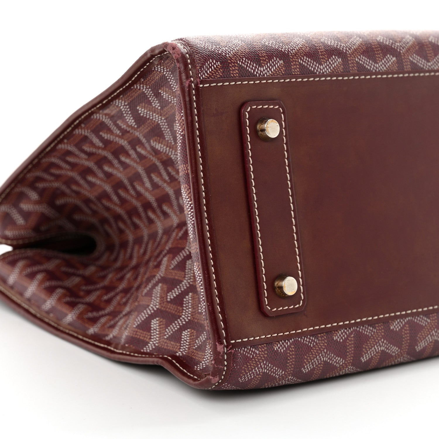 Goyard Goyardine Marquises Tote Burgundy 8 of 24