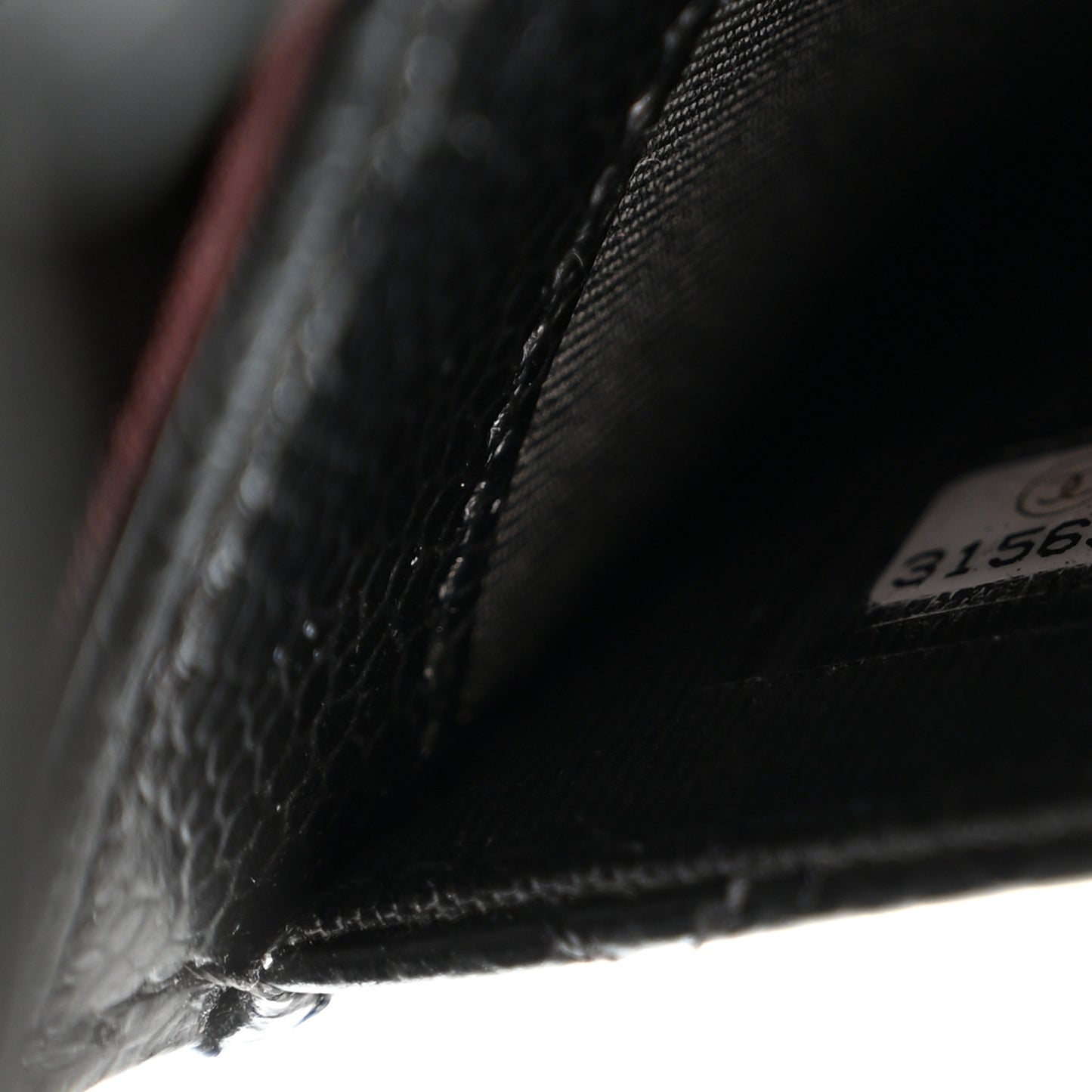 Caviar Quilted Flap Card Holder Wallet Black