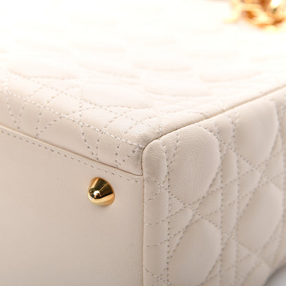 Christian Dior Lambskin Cannage Large Lady Dior Light Beige 13 of 21
