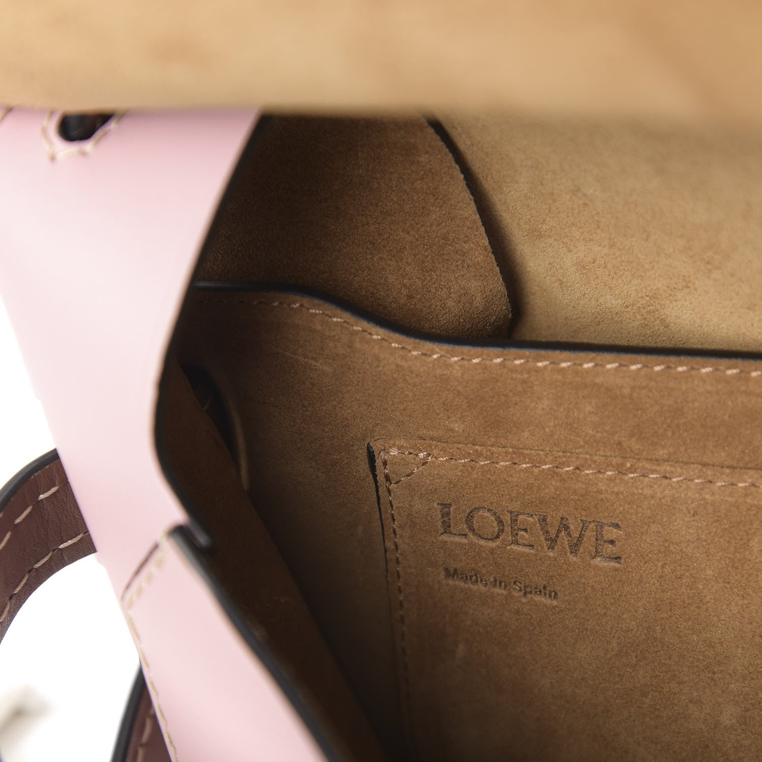 Loewe Calfskin Small Gate Crossbody Bag Wine Pastel Pink 8 of 11