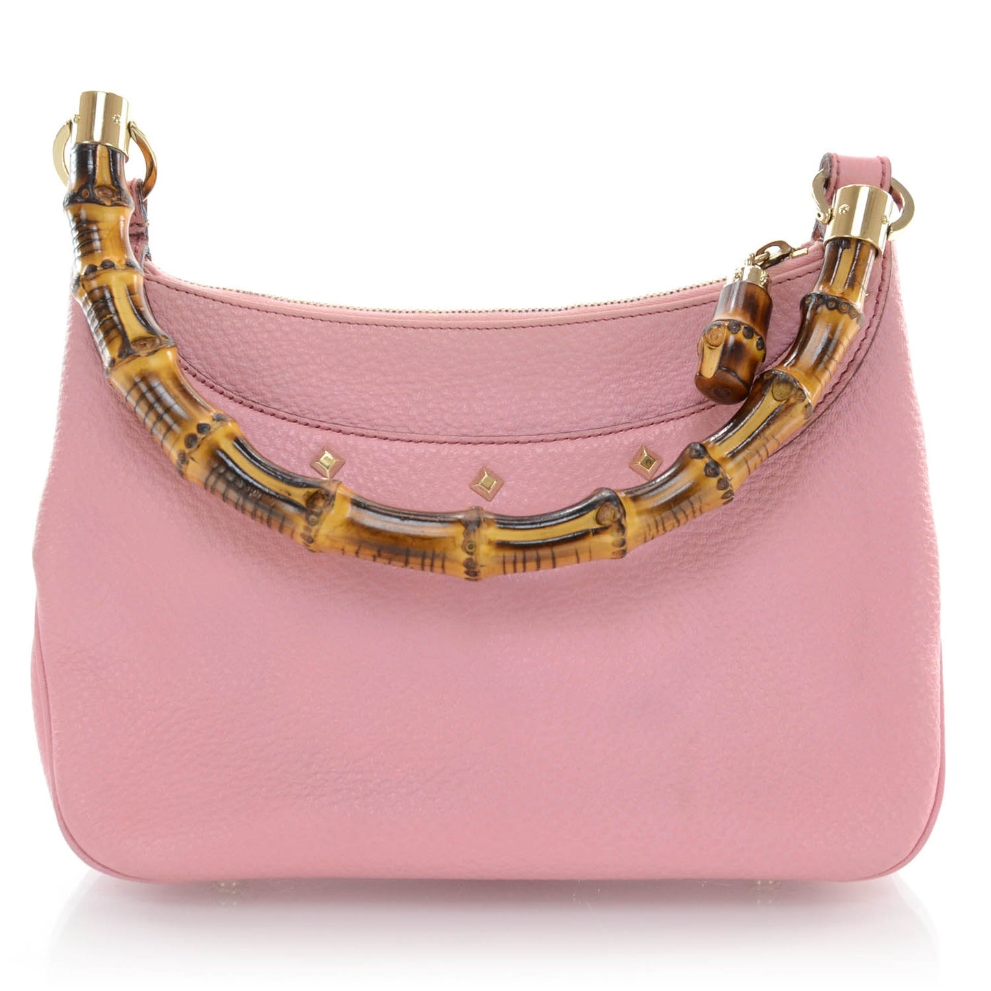 Calfskin Bamboo Anita Top Handle Bag Pink