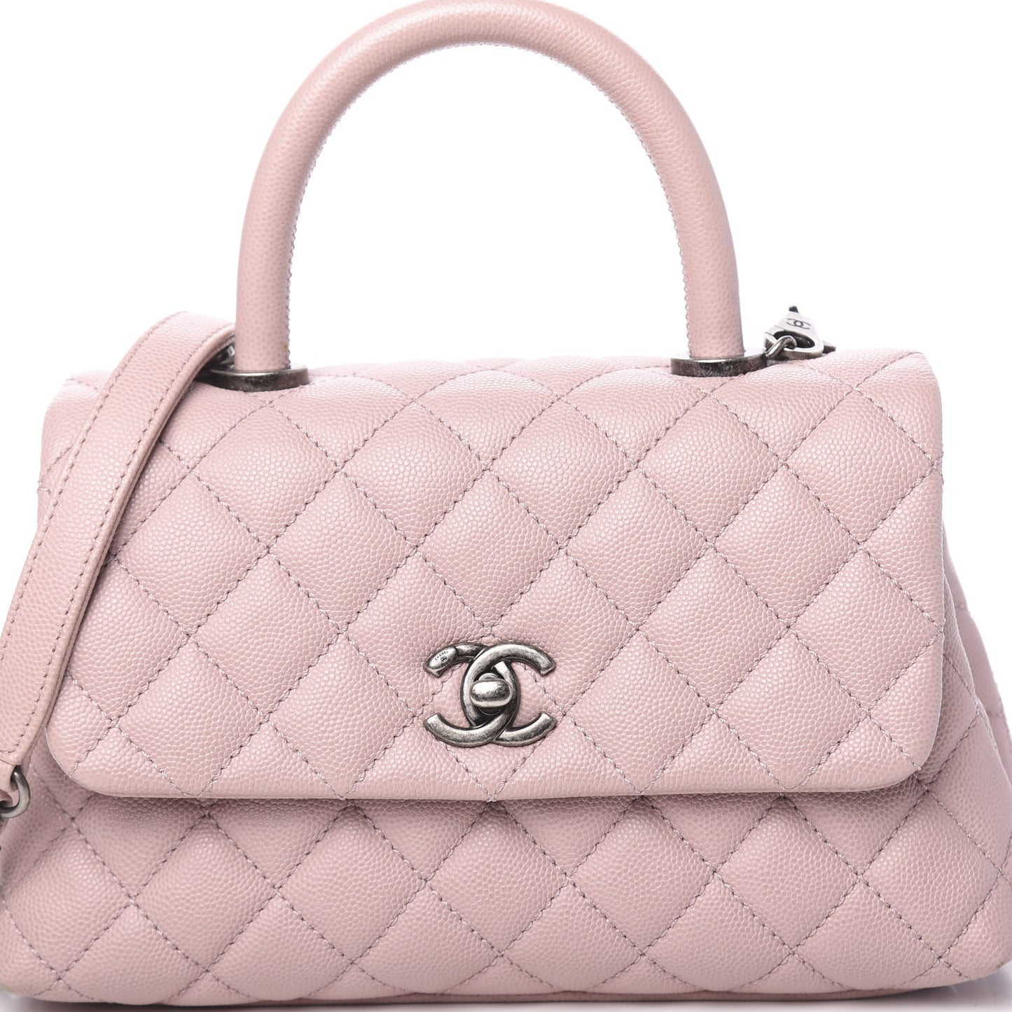Caviar Quilted Mini Coco Handle Flap Pink