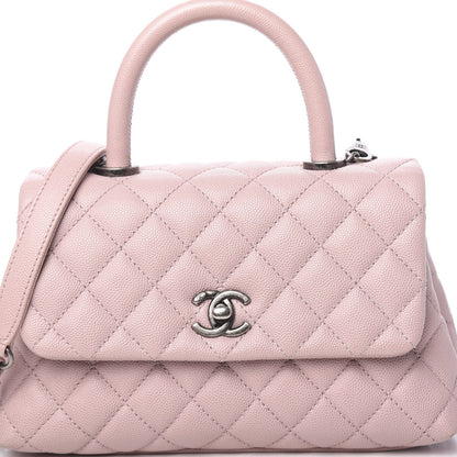Chanel Caviar Quilted Mini Coco Handle Flap Pink 11 of 11
