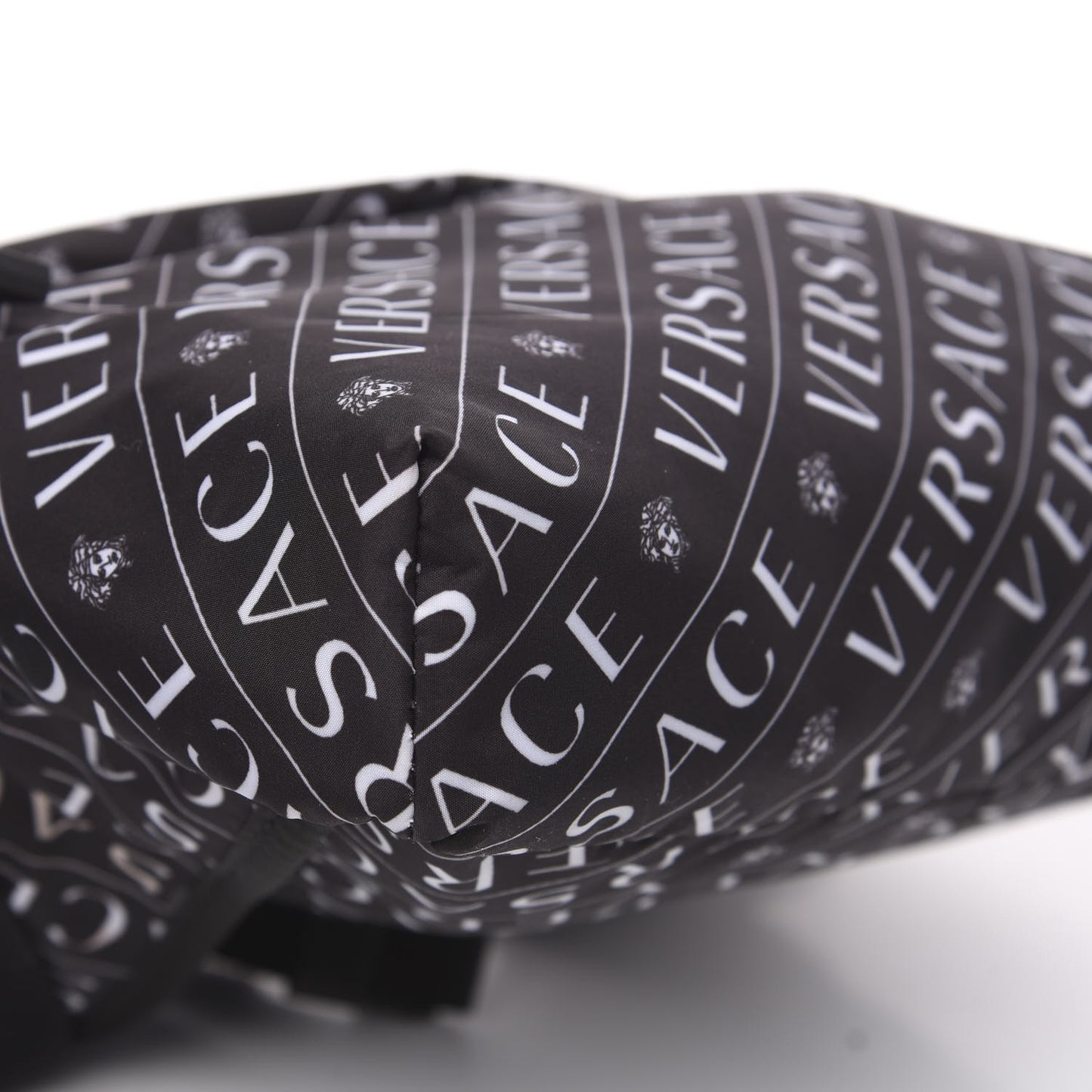 Nylon Logo Belt Bag Black White