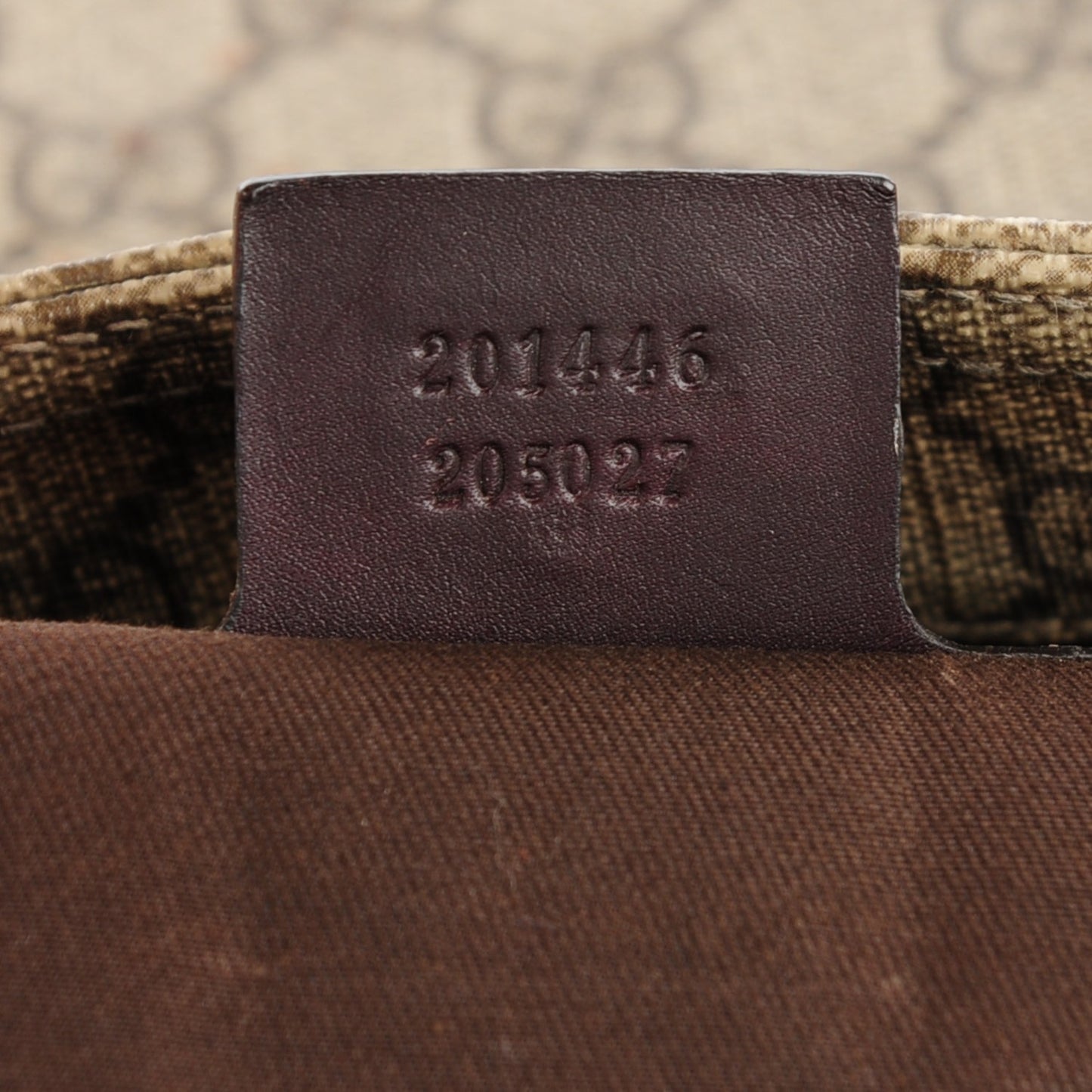 GG Plus Monogram Large Flat Messenger Bag Beige Brown