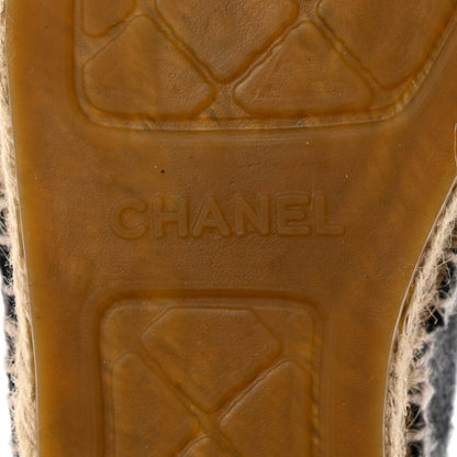 Chanel Flannel CC Espadrilles 41 Black Grey 9 of 10
