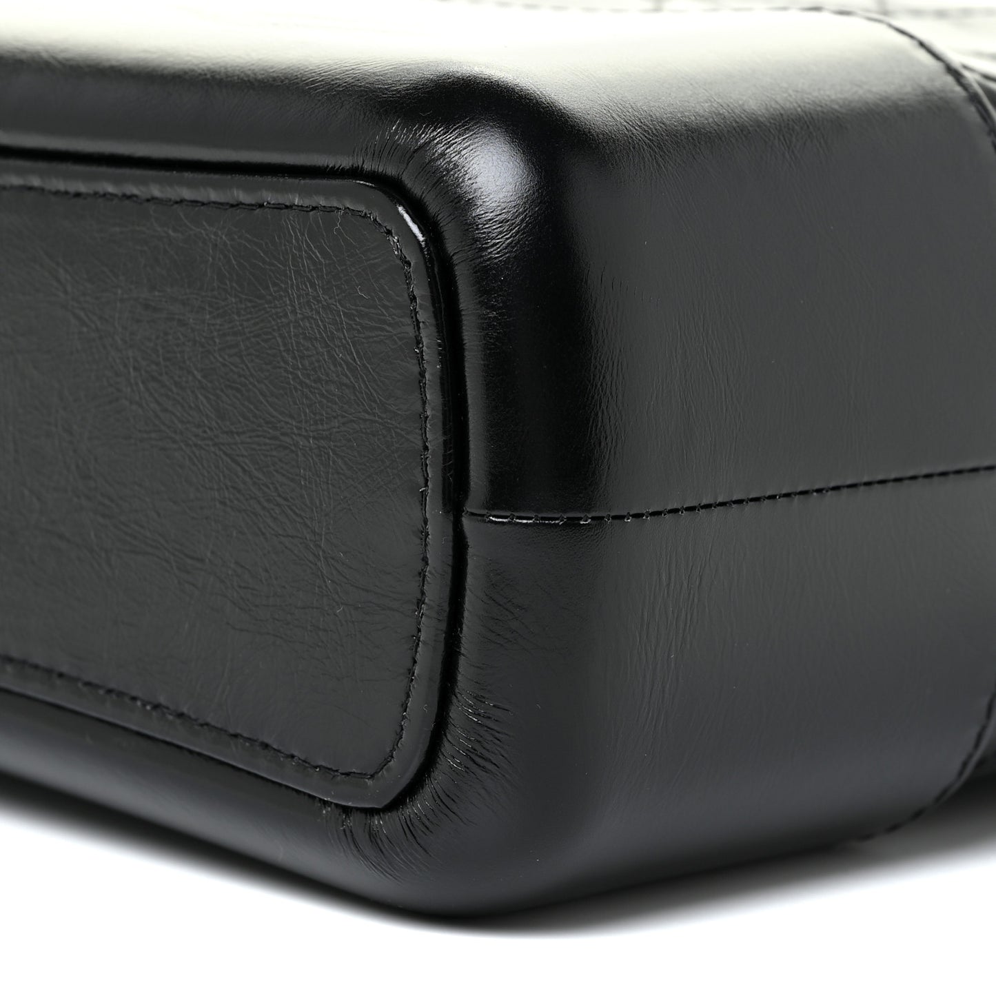 Aged Calfskin Quilted Medium Gabrielle Hobo Black