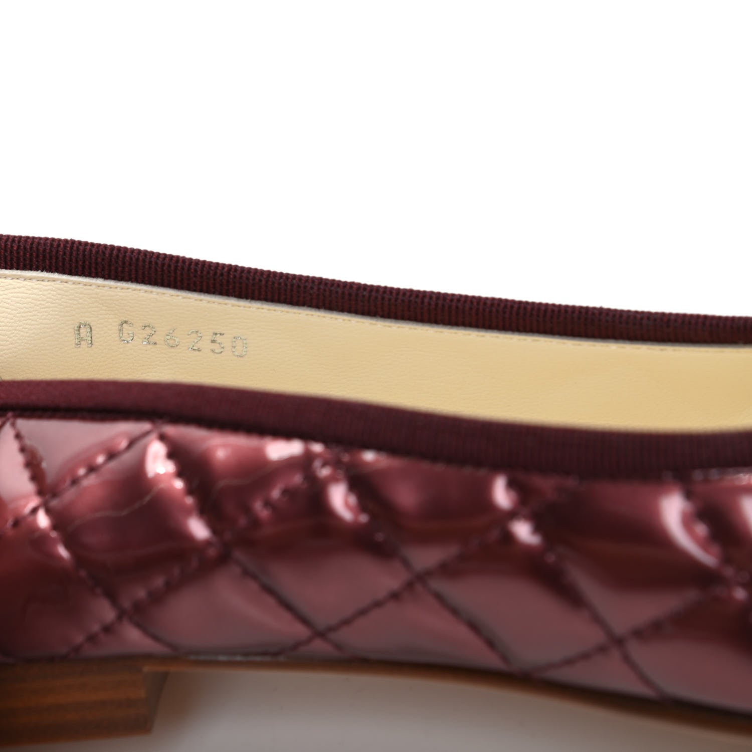 Chanel Patent Quilted Cap Toe CC Ballerina Flats 37.5 Rose Fonce 10 of 11