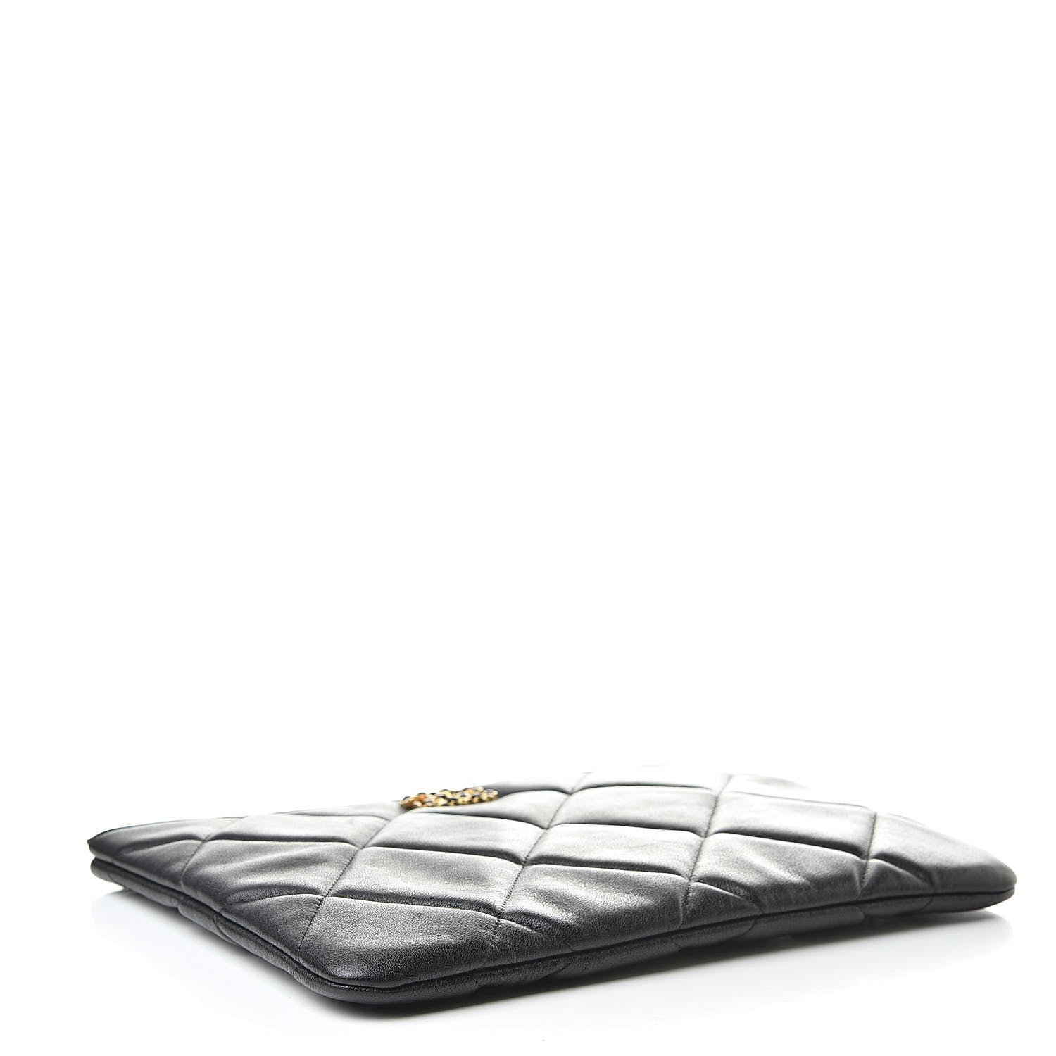 Chanel Goatskin Quilted Large 19 Cosmetic Case Black 4 of 8