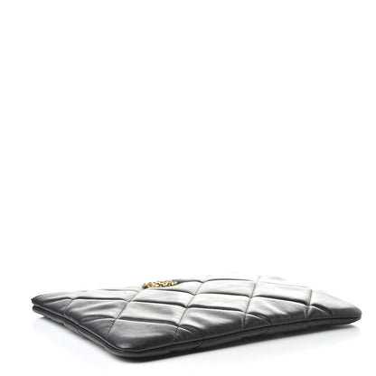 Chanel Goatskin Quilted Large 19 Cosmetic Case Black 4 of 8