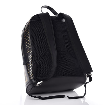 Gucci X SEGA Calfskin GUCCY Stars Dome Backpack Black Gold 3 of 12