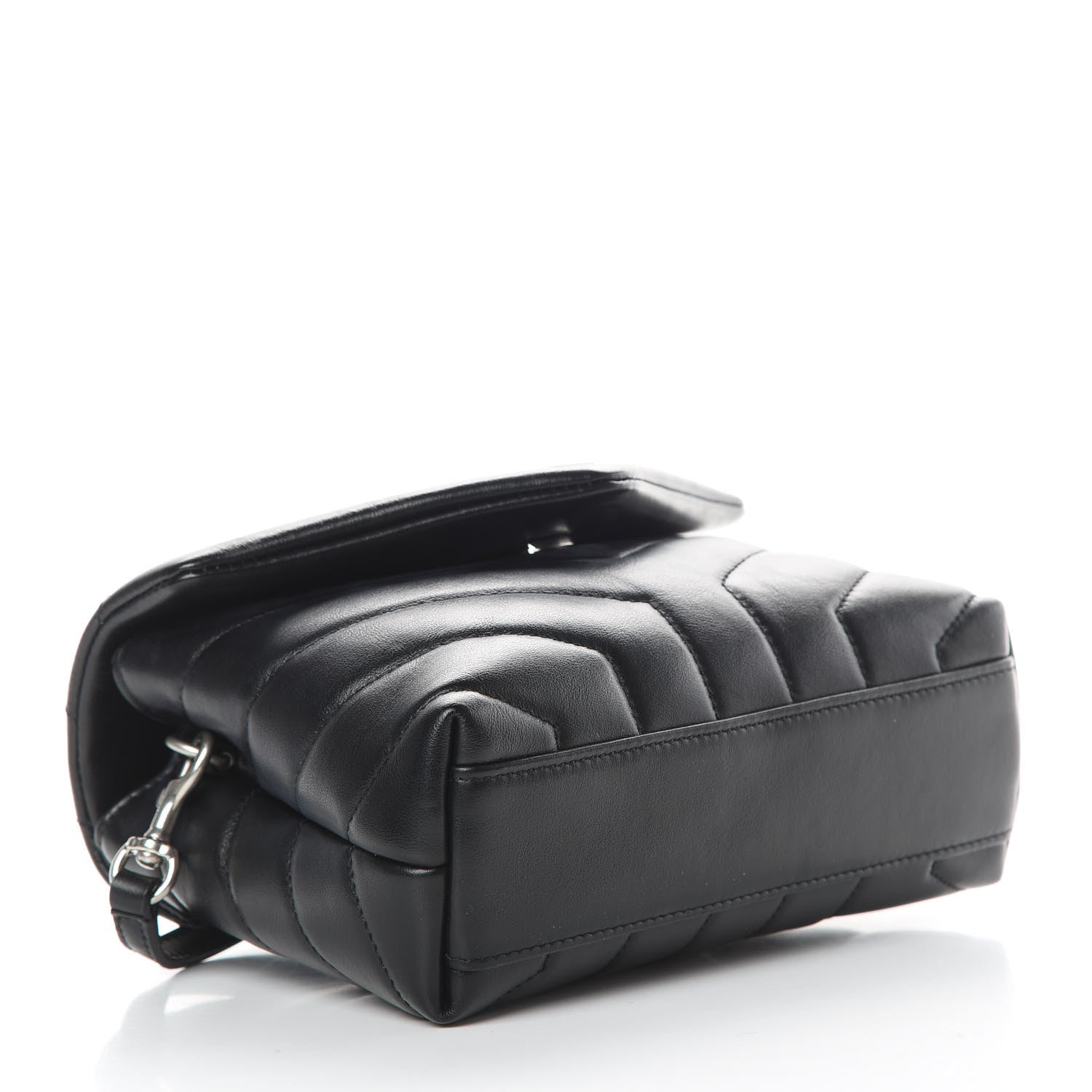 Saint Laurent Calfskin Y Quilted Monogram Toy Loulou Crossbody Bag Black 4 of 10