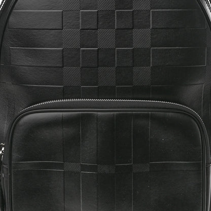 Burberry Embossed London Check Logo Rocco Backpack Charcoal 8 of 10