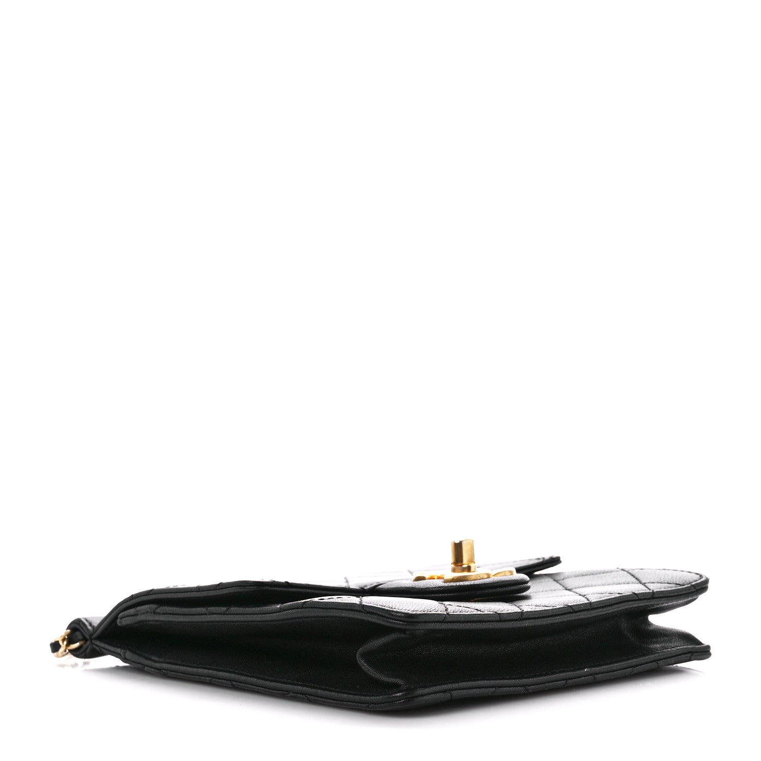 Chanel Goatskin Quilted Chic Pearls Flap Black 4 of 11