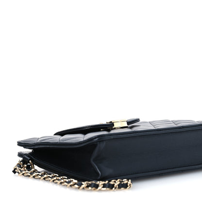 Chanel Lambskin Quilted CC Pouch Wristlet Black 9 of 14