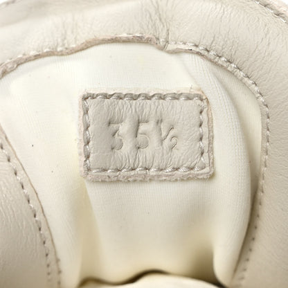 Gucci Quebec Calfskin Monogram Jumbo GG Lace Up Platform Loafers 35.5 Mystic White Camel Ebony 8 of 8