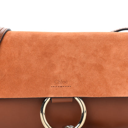 Chloe Suede Calfskin Small Faye Shoulder Bag Tobacco 10 of 10