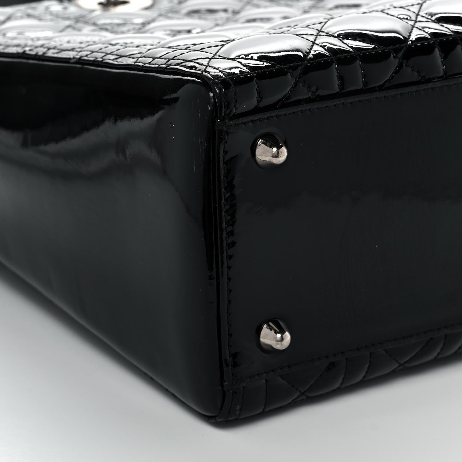 Christian Dior Patent Cannage Large Lady Dior Black 8 of 11