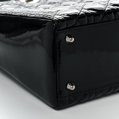 Christian Dior Patent Cannage Large Lady Dior Black 8 of 11