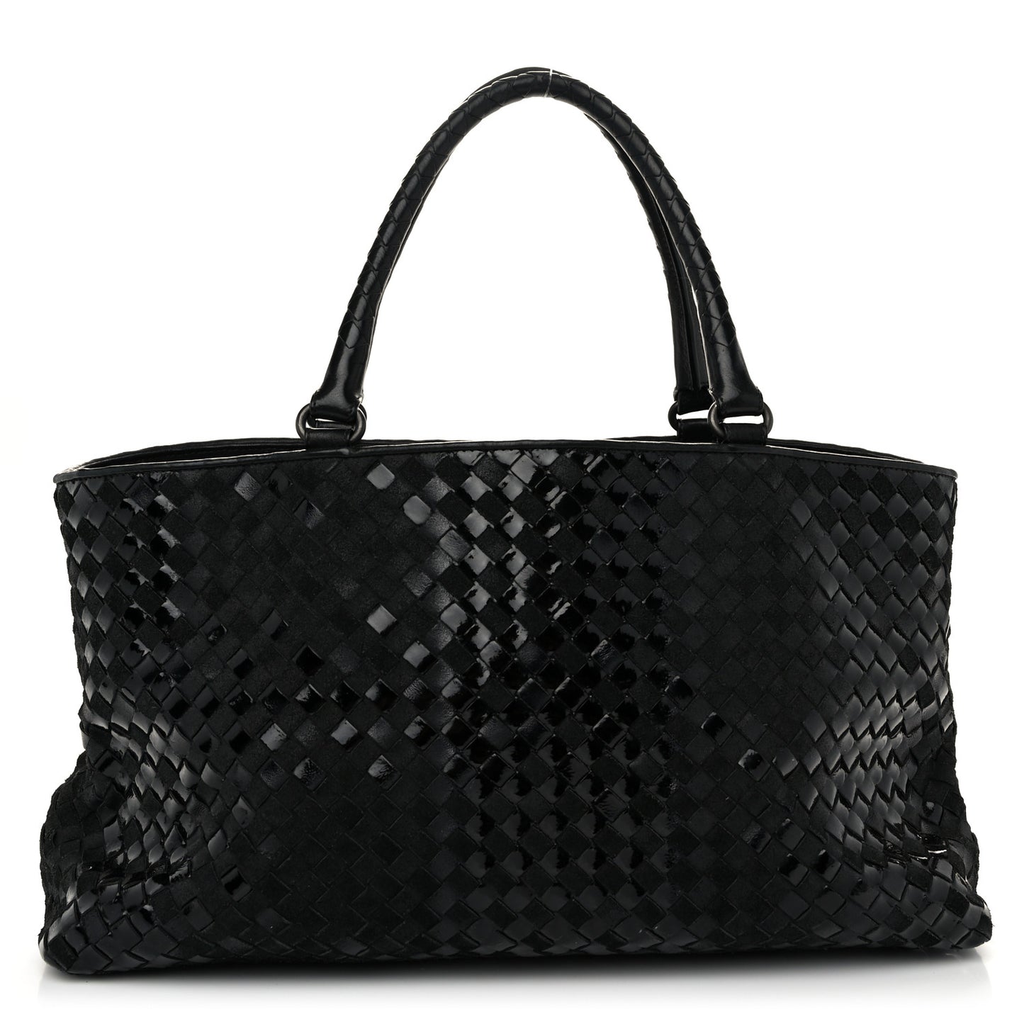 Intrecciato Rugiada Vintaga Medium Shopper Black