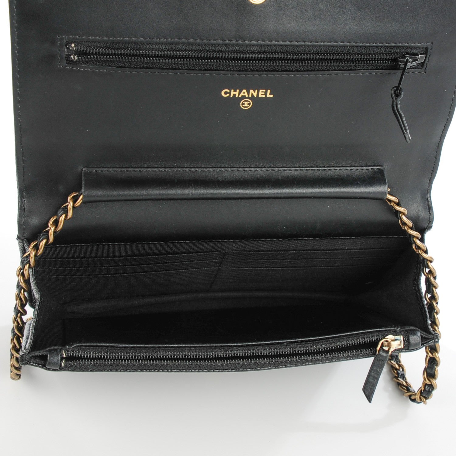 Chanel Caviar Quilted Boy Wallet On Chain WOC Black 5 of 7