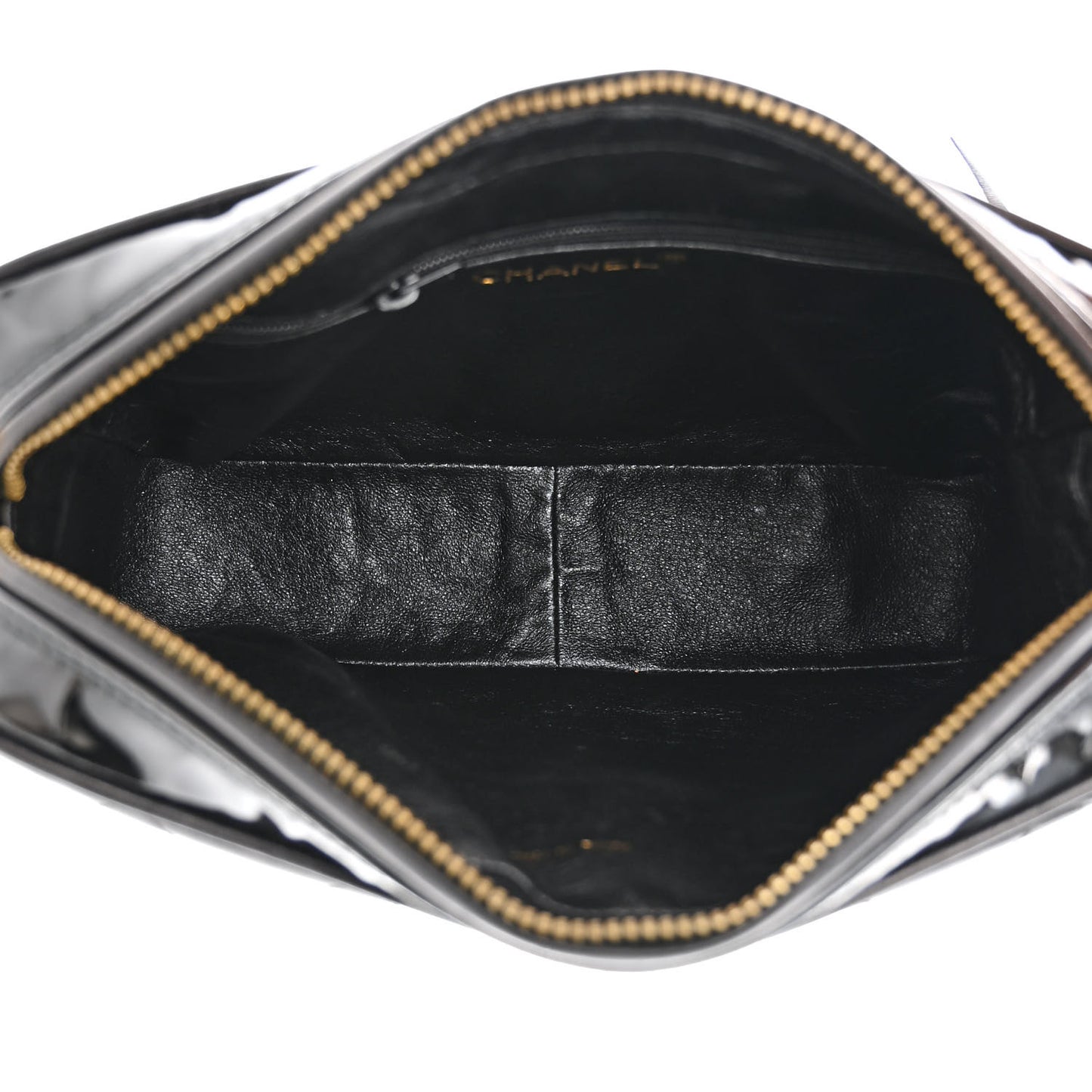 Patent Quilted Tassel Camera Case Black