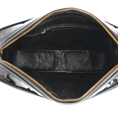 Chanel Patent Quilted Tassel Camera Case Black 5 of 11