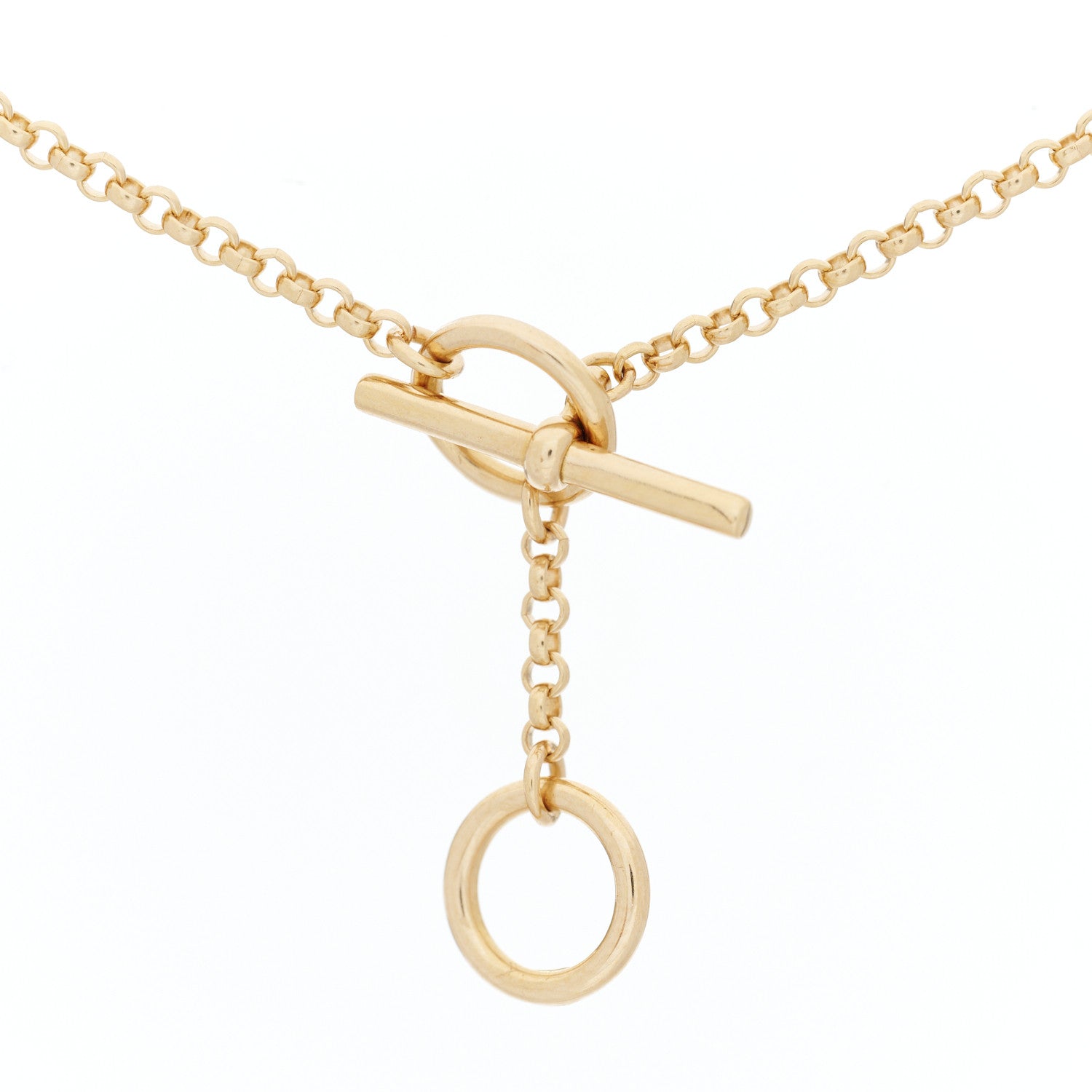 Hermes 18K Rose Gold Diamond Gambade Pendant Necklace 4 of 5