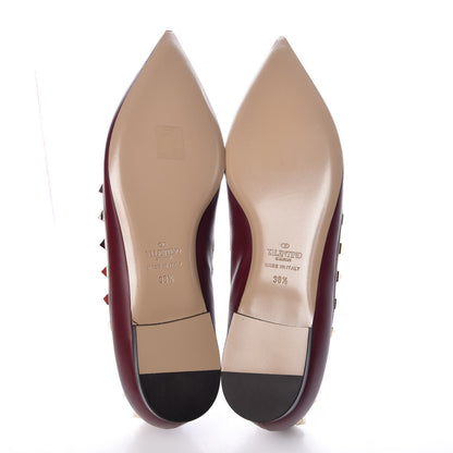 Valentino Garavani Nappa Rockstud Ballerina Flats 38.5 Rubin Poudre 5 of 9